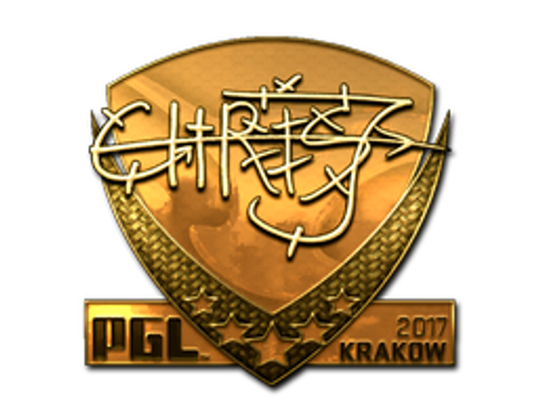 Sticker | chrisJ (Gold) | Krakow 2017