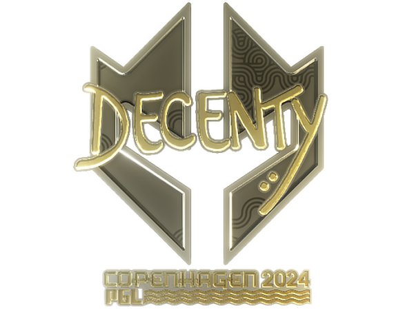 Sticker | decenty (Gold) | Copenhagen 2024
