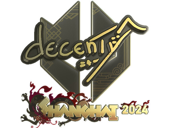 Sticker | decenty (Gold) | Shanghai 2024
