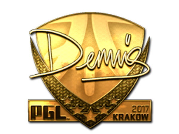 Sticker | dennis (Gold) | Krakow 2017