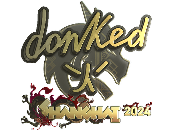 Sticker | donk (Gold) | Shanghai 2024