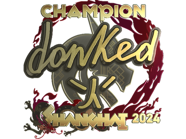Sticker | donk (Gold, Champion) | Shanghai 2024