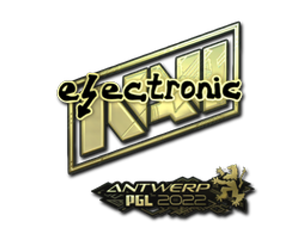 Sticker | electronic (Gold) | Antwerp 2022
