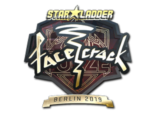 Sticker | facecrack (Gold) | Berlin 2019