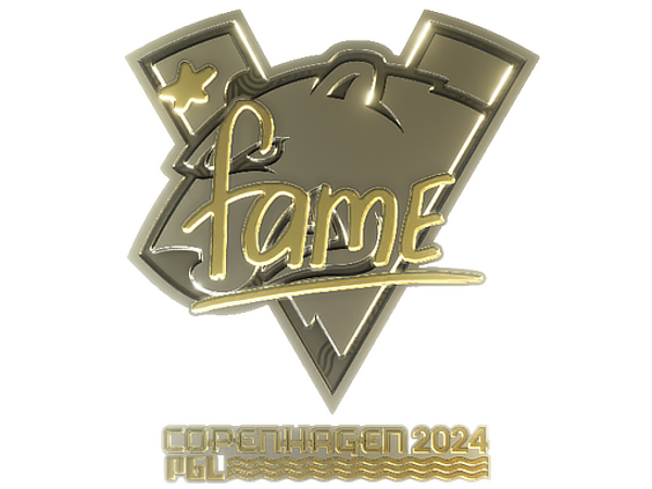 Sticker | fame (Gold) | Copenhagen 2024