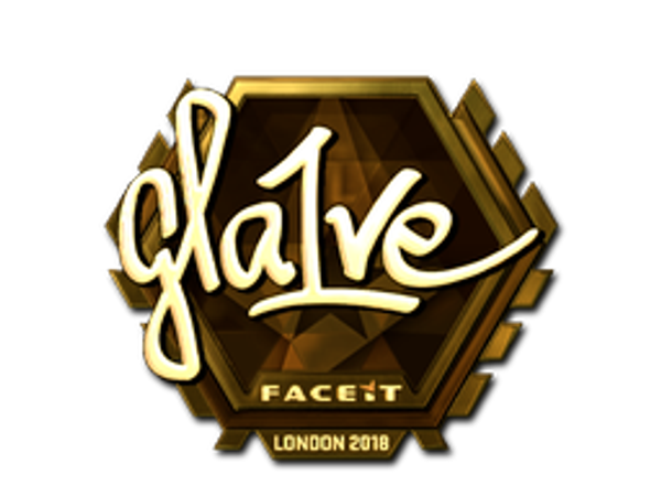 Sticker | gla1ve (Gold) | London 2018