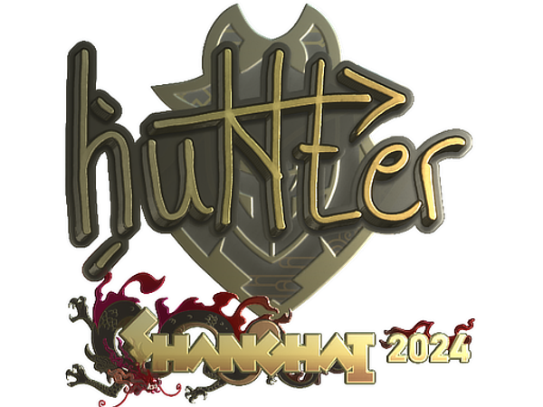 Sticker | huNter- (Gold) | Shanghai 2024