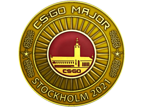 Золотая монета PGL Major Stockholm 2021