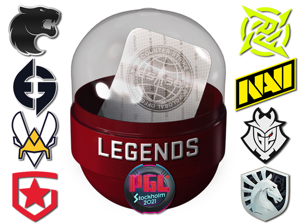 Капсула с наклейками легенд PGL Major Stockholm 2021