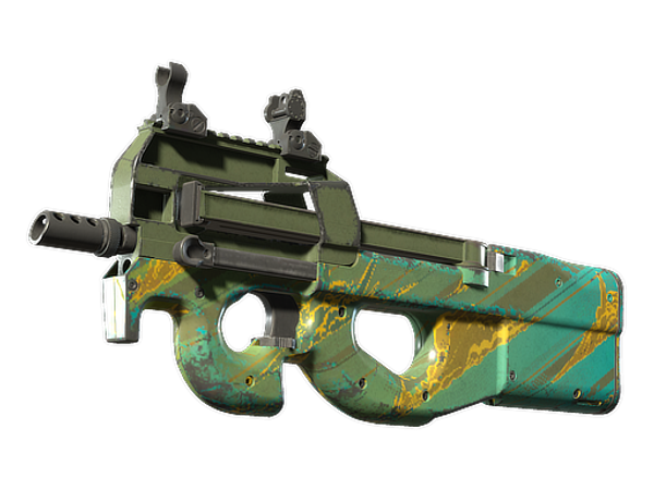 P90 | Mustard Gas (Well-Worn)