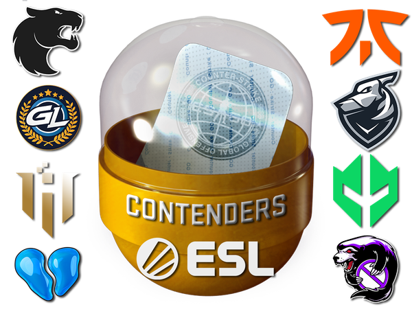 Капсула с наклейками кандидатов IEM Rio Major 2022